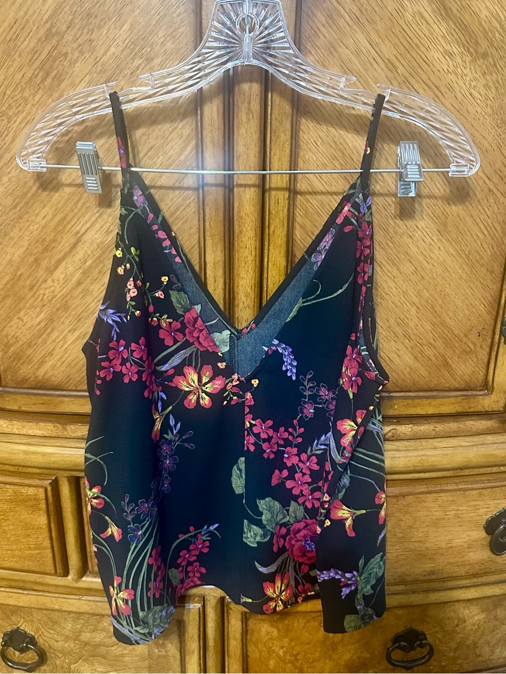BP Double V-Neck Floral Cami Tank Top Medium Nordstrom - Picture 6 of 9